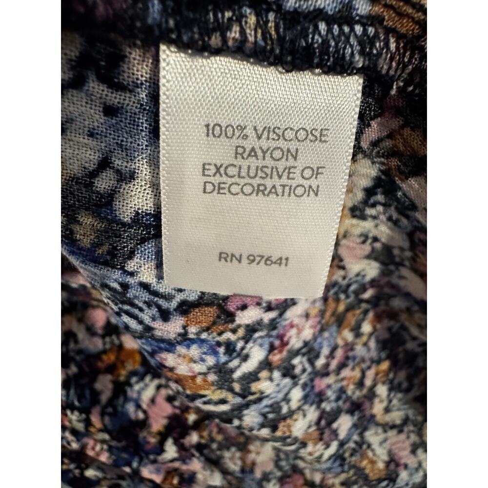 NWT J.Jill Multicolor Women’s Peasant Floral Top 3/4 Bell Sleeves Size M Boho - Picture 10 of 10